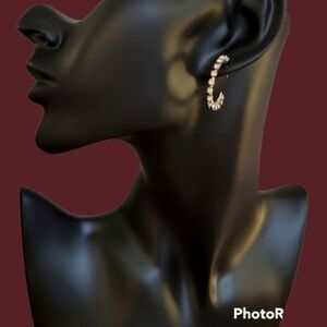 3/$30 VTG Rhinestone Hoop Earrings